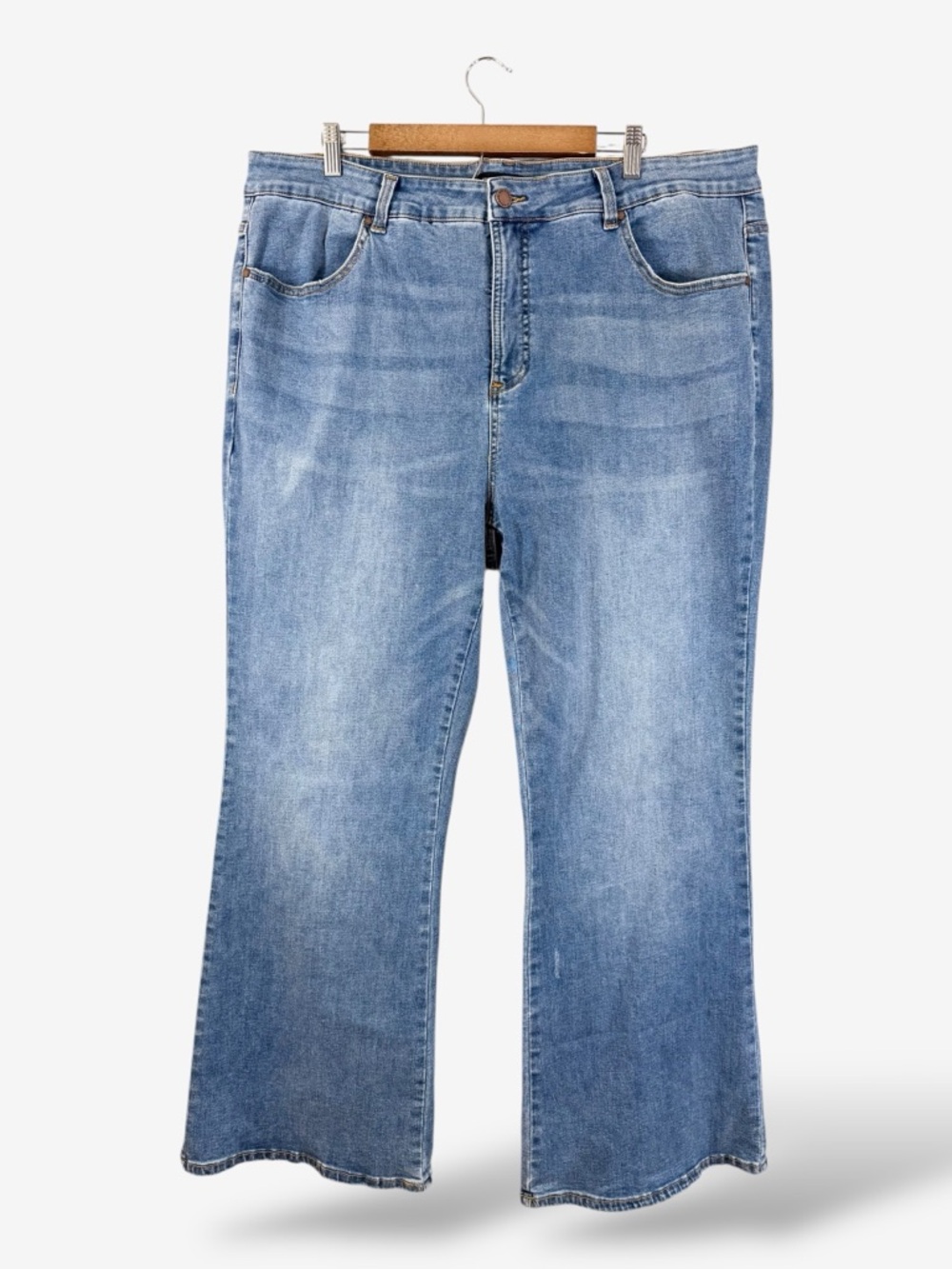 Universal Standard Farrah High Rise Bootcut Flare Jeans Size 24 Medium Wash